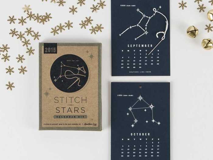 For the artsy friends in your life — a DIY embroidered calendar.