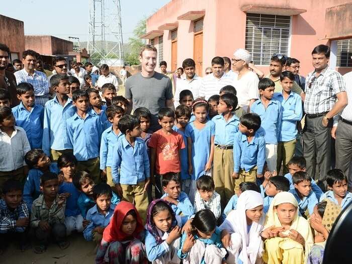 Mark with young sudents from Chandauli