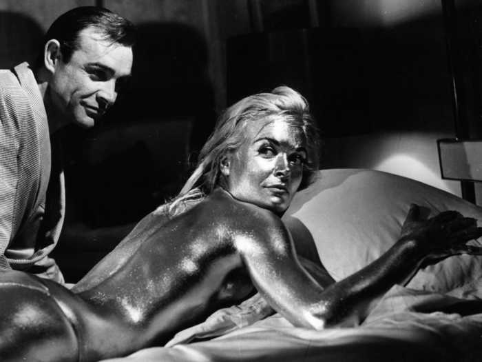 "Goldfinger" (1964): Shirley Eaton became a sex symbol in the 