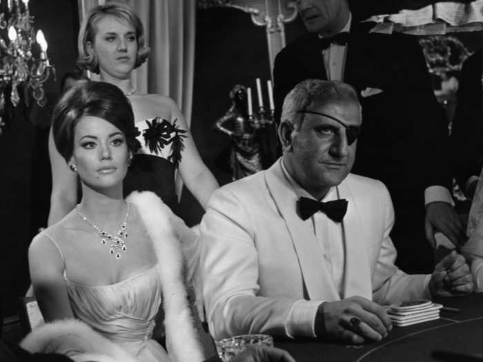 "Thunderball" (1965): French actress Claudine Auger is best known for her role as Dominique "Domino" Derval. Before Bond, she was the first runner-up in the 1958 Miss World contest.