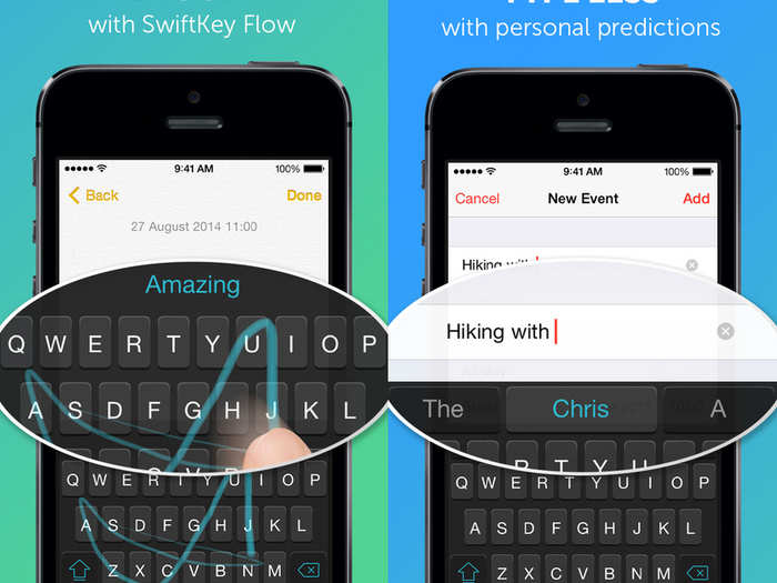 SwiftKey Keyboard is a smart keyboard that learns from you while you swipe.