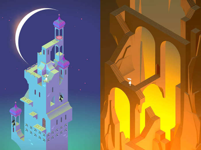 Monument Valley lets you explore fantastical environments with impossible geometry.