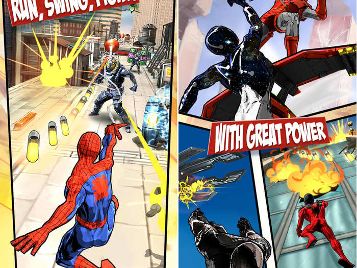 Spider-Man Unlimited puts a twist on infinite runner games like Temple Run.