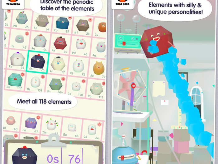 Toca Lab is a fun way to learn more about the elements.