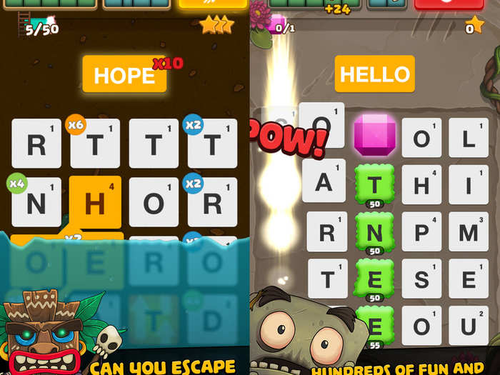 Ruzzle Adventure is the single-player follow-up to the original Ruzzle.