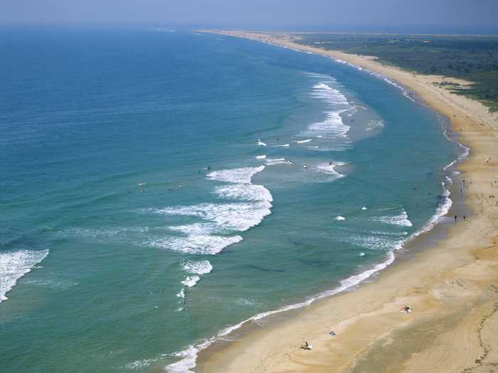 NORTH CAROLINA: Spend a sunny day at Cape Hatteras on the Outer Banks, enjoying the swimming, fishing, and wildlife-watching.