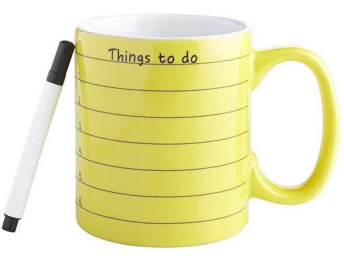 Your organized, coffee-drinking employee will like this To-Do List Mug.