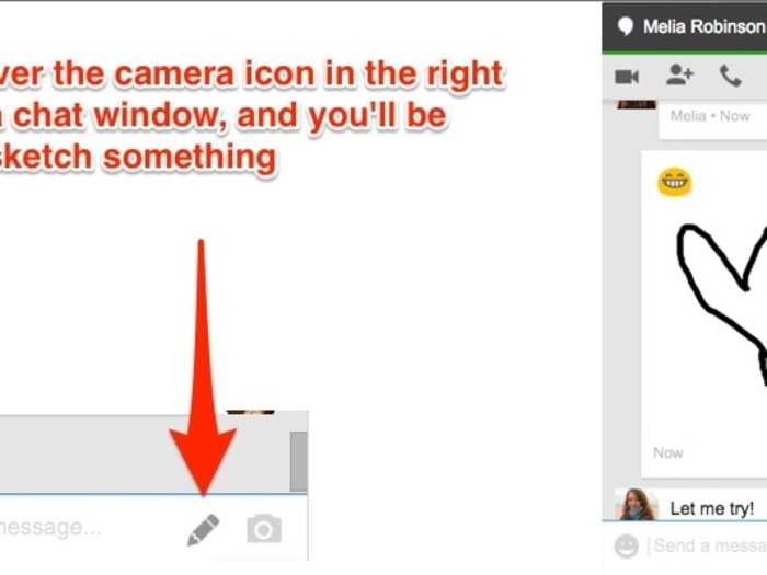 In Hangouts, you can use way more emoji (!) and send pictures or draw doodles (but for those last two, you need to have a Google+ account):