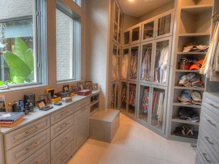 Her husband has a closet, too. It