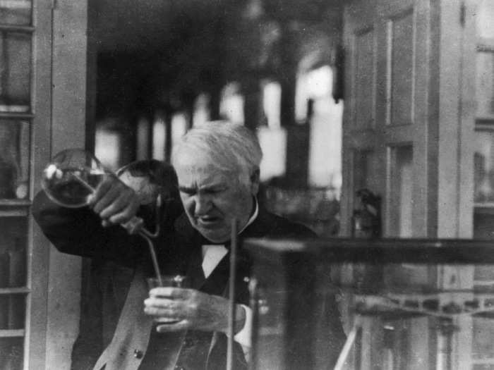 Thomas Edison refused to sleep when he was on a roll.