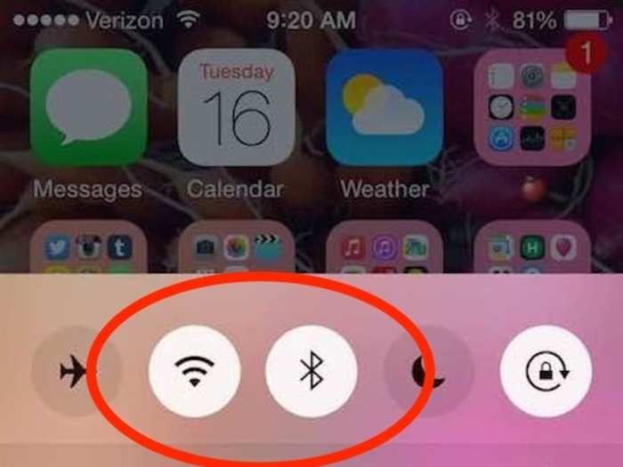 Turn on WiFi and Bluetooth.