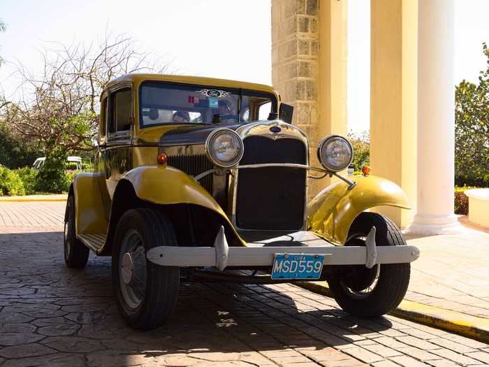 This yellow Ford taxi is truly old school. It dates back to the 1920s and 