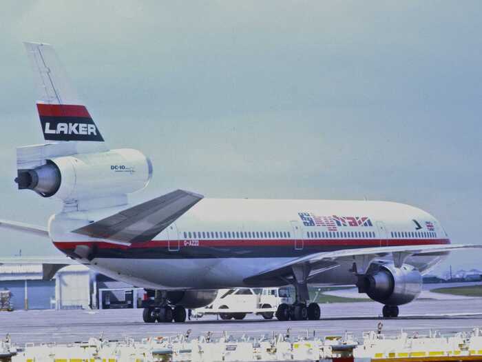 Before Richard Branson and Virgin, there was Freddy Laker and Skytrain. As the rebels of British aviation, Skytrain offered cheap no-frills trans-Atlantic flights for the masses until the company went bankrupt in 1982. The airlines flag-themed logo still looks current and modern.