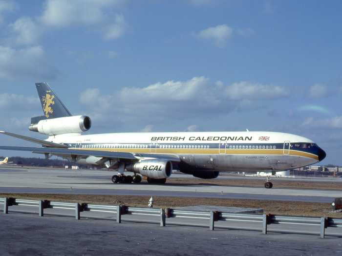 British Caledonian and famous golden lion logo was once the second largest airline in Britain until it was purchased by the country biggest airline, British Airways, in 1988.