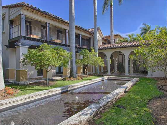 The Mediterranean-style pad has two stories.