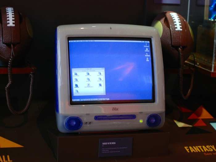 An old iMac! It was on display as part of the history museum for fantasy football.