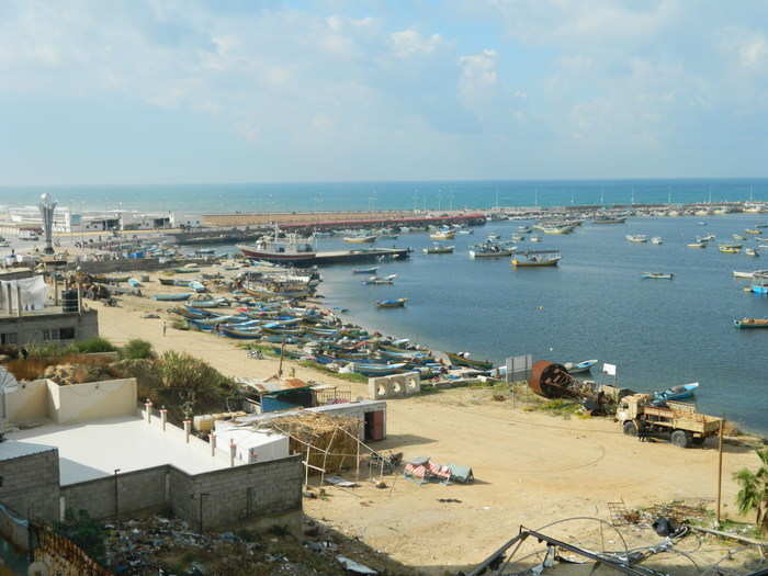 Gaza City sits along an idyllic stretch of Mediterranean coast. Despite the violence of that had gripped the area just a few months ago, a tense calm prevails through much of the Strip. This was the calming view of the Gaza City port from my room at the Roots Hotel.