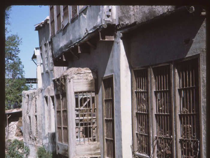 The Barada river flowing through Damascus.