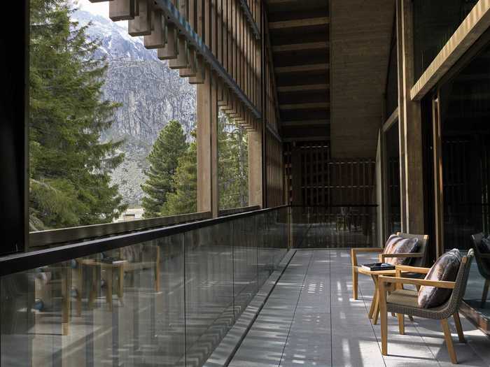 And private balconies to look out onto the incredible mountain surroundings.