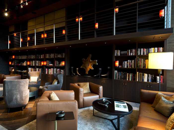 While the cigar library is a bit more intimate and has twelve lounge chairs, and a collection of some of the world