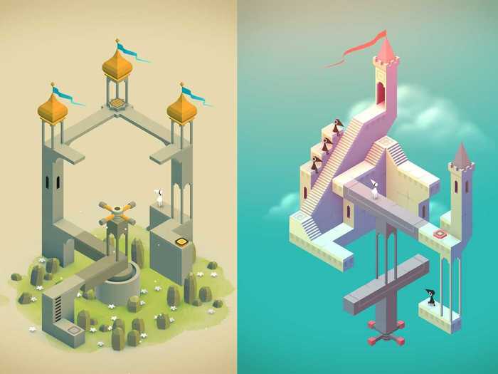 Monument Valley lets you explore fantastical environments with impossible geometry.