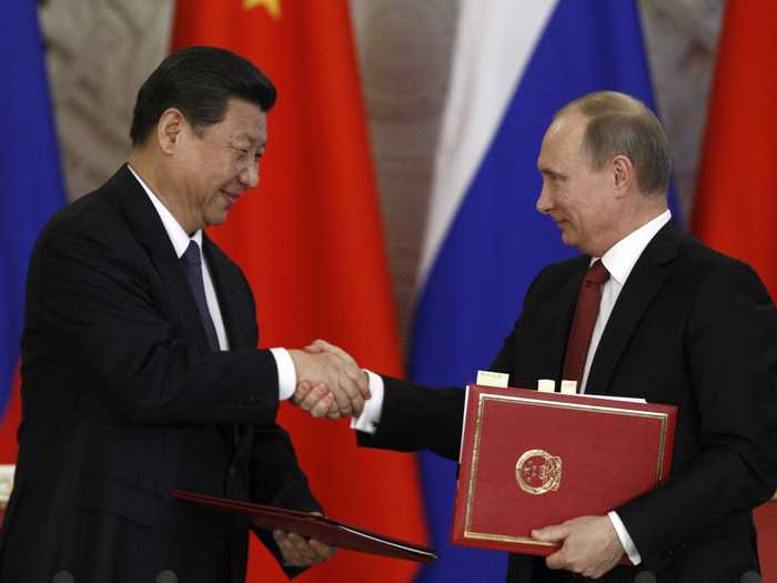 Most recently, Putin has started exploring a relationship with China — mostly because Russia needs other trading partners following the Western sanctions.