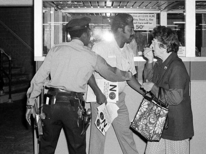 Turnstile jumping was common during those years, giving thieves a chance to mug people without having to pay high fares.