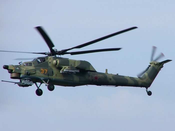 The Russian Mi-28 Havoc attack helicopter: This is the go-to attack helicopter for the Russian Air Force and Army. Its basic armament is a 30mm Shipunov underslung auto-cannon and wingstubs that can carry up to four anti-tank missiles, rocket pods or gun pods.