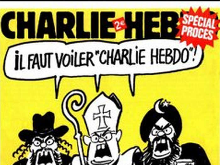 Before the conclusion of the trial in 2007, Charlie Hedbo featured a cover that spread the ridicule around.