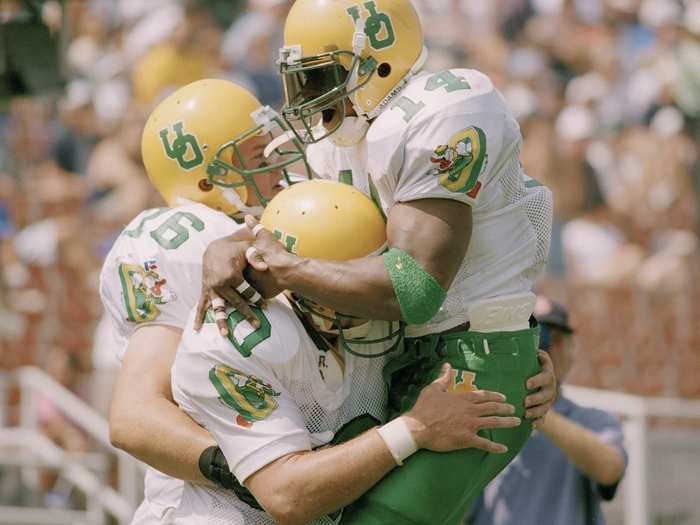 By the mid-90s, the craziest things about the Oregon uniforms were Donald Duck on the sleeves (Disney gave permission to the school to use Donald).