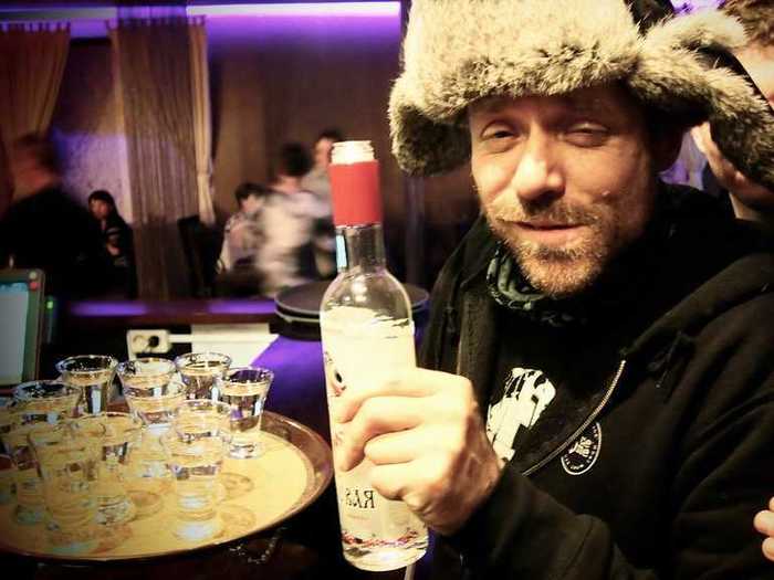 Russians drink 2 times as many shots as Americans per week, but South Koreans drink 2 times as many as Russians.