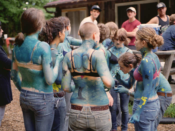 The campers come up with their own fun and their own activities to entertain themselves.