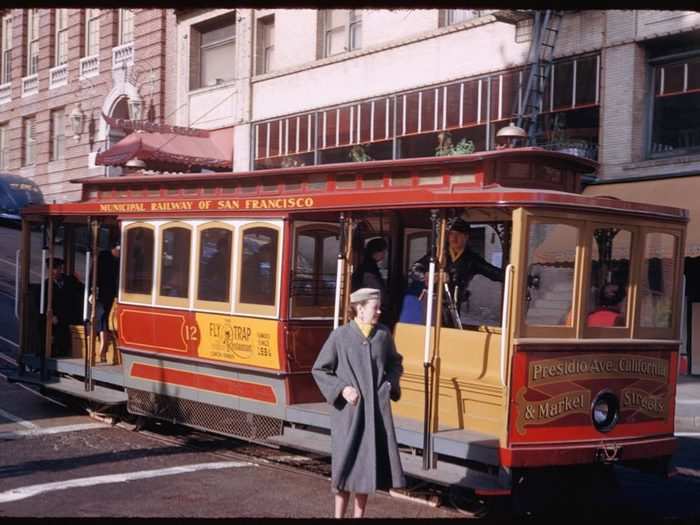 There are few more classic San Francisco sights than a cable car making its way down a steep hill. Here, a California Street cable car stops for passengers at Grant Avenue in Chinatown.