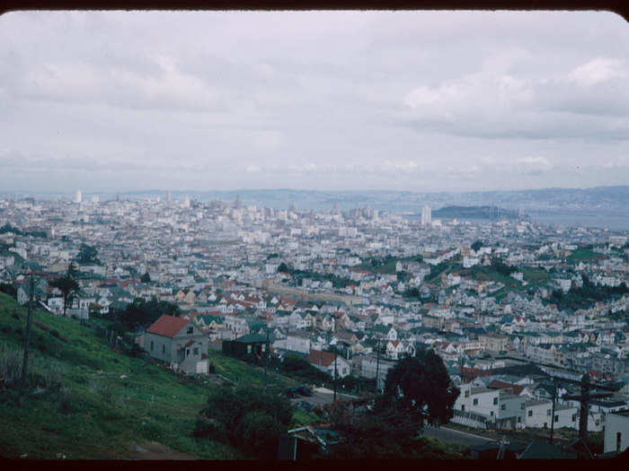 You can see pretty much everything from the top of Twin Peaks, which stand at a 922-foot elevation in the center of San Francisco.