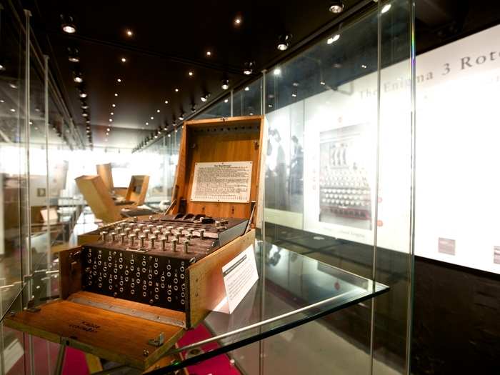 But the main attraction is definitely the Enigma machine — the hardware used by the Germans to code their messages to military units throughout Europe.