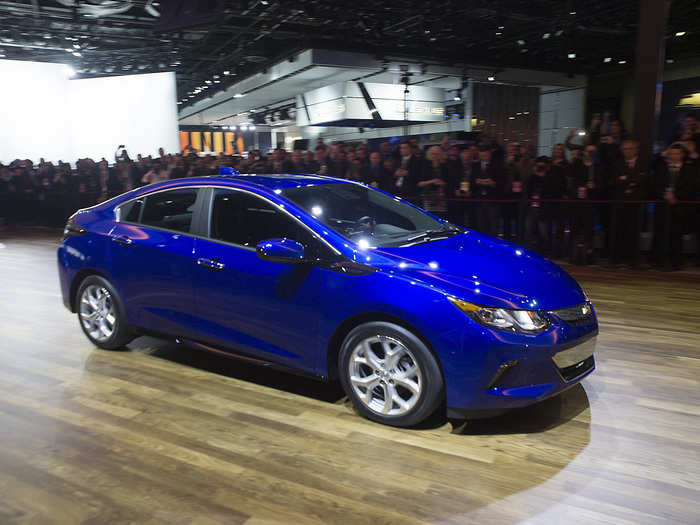 Chevy also introduced a new version of its Volt hybrid-electric car.