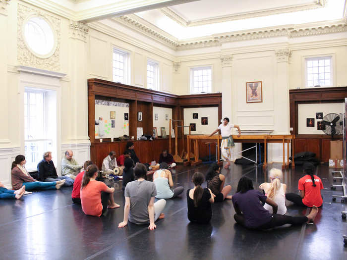 Others attended a South Indian music and dance performance in the David Dance Studio. Phillips Exeter offers 90 student organizations, from a fair trade club to "The Exonian" school newspaper to a North Korea human rights advocacy group.