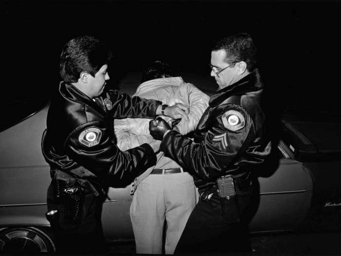 The access allowed Valentine to tag along on almost any situation. Here, Officer Banuelos and Agent Olquin control a DUI suspect resisting arrest.