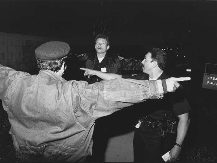 Agent DuWayne Moe gives field sobriety tests to another driver suspected of a DUI, while Officer Bob Lomeli translates.