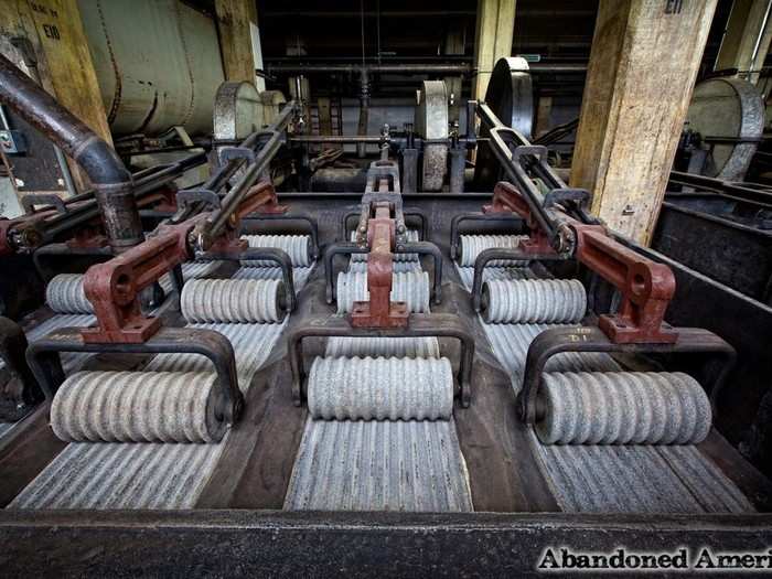 This conching machine was once responsible for mixing cocoa butter into the chocolate.