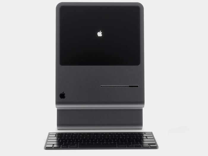 Unlike current iMacs, Curved designed this modern Macintosh in multiple colors. The black model is eye-grabbing, especially the black-on-black keyboard.