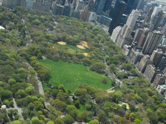 Aerial view of Central Park, present day.