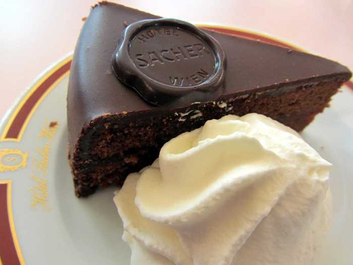 Savor a rich chocolatey Sachertorte in Vienna, Austria.