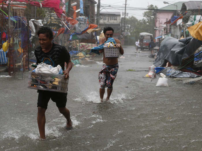 A massive typhoon shut down life in the Philippines in the middle of July.