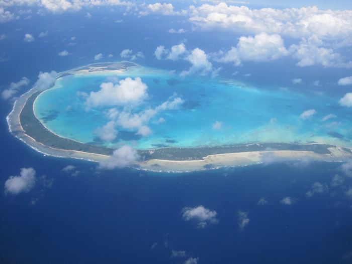 The nation of Kiribati is about halfway between Hawaii and Australia and is made up of 32 low-lying atolls and one raised island. Its land sits about 2 meters above sea level on average, and it’s quickly disappearing. By the end of century, or perhaps sooner, Kiribati could be gone.