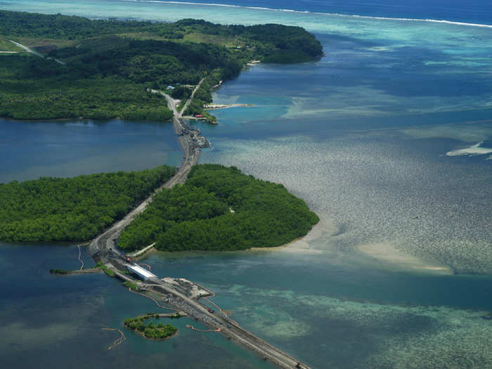 Palau, a group of more than 300 islands about 500 miles southeast of the Philippines, is geographically part of the island group that makes up Micronesia. Its population of more than 21,000 is also at risk.