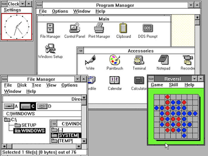 Windows 3.0: 1990