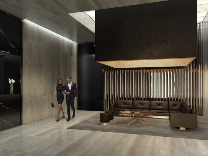 One57 residents will have their own separate entrance with lobby and elevator bank so they don