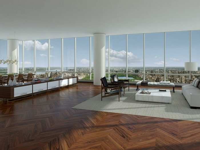 The stunning duplex has six bedrooms and occupies 11,000 square feet of space.