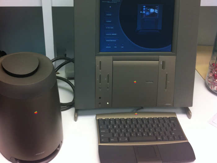 The "Twentieth Anniversary Macintosh" was a limited-edition behemoth released in 1997. The retail price was a whopping $7,499 but check out that leather wrist-pad!